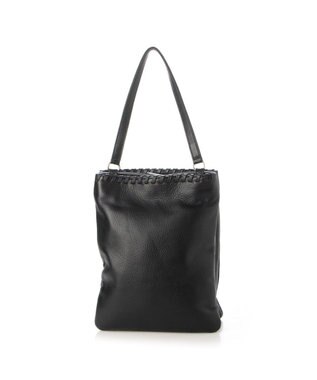 UNBILLION perche 牛革ソフト3層かがり2wayショルダーバッグ ブラックドット