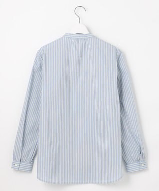 J.PRESS LADIES S 【洗える】BEZコットンナイロン ストライプ ピンタック ブラウス ブルー×イエローストライプ系1