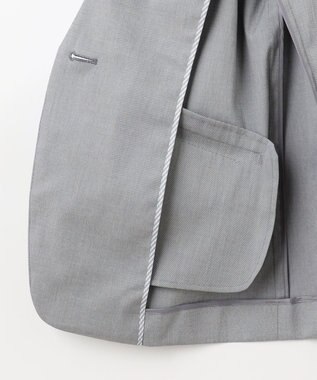 J.PRESS LADIES 【セットアップ対応・洗える・撥水】コットンFITTY テーラード ジャケット グレー系