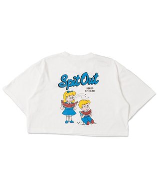 WEGO イラストモチーフグラフィックショートT ホワイト