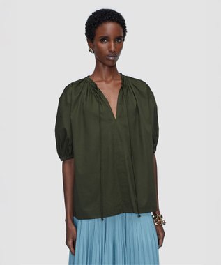 JOSEPH コットンサティーンブラウス　NADOR Palm Leaf