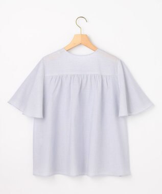 組曲 L 【先行予約】ニューリヨセルシャーティング フロントフリルブラウス ベビーブルー系