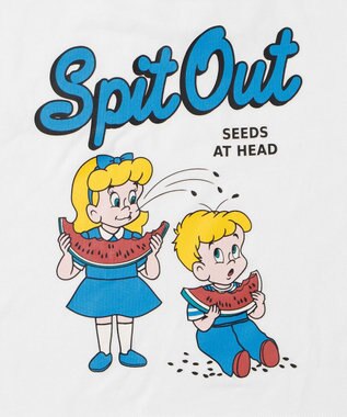 WEGO イラストモチーフグラフィックショートT ホワイト