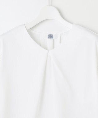 J.PRESS LADIES S 【吸水速乾】レーシーコンビ Vネック カットソー ホワイト系