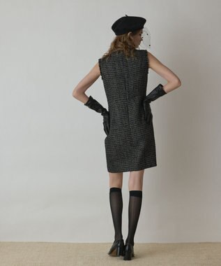 GRACE CONTINENTAL ツイードタイトワンピース ブラック
