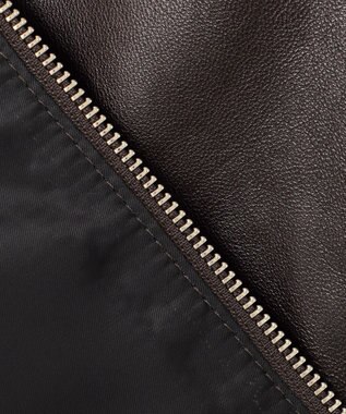 J.PRESS MEN ナッパレザー ゴルフジャケット ダークブラウン系