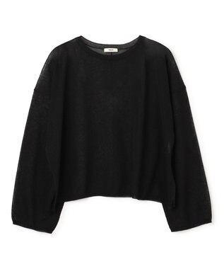 NAVE 【ReNAVE・洗える】シアーニット ロングスリーブ ブラック系