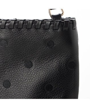 UNBILLION perche 牛革ソフト3層かがり2wayショルダーバッグ ブラックドット