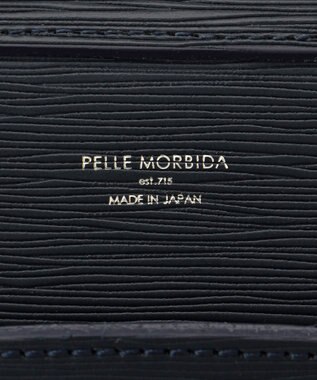 GOTAIRIKU 日本製【PELLE MORBIDA】型押しレザー ブリーフバッグ ネイビー系
