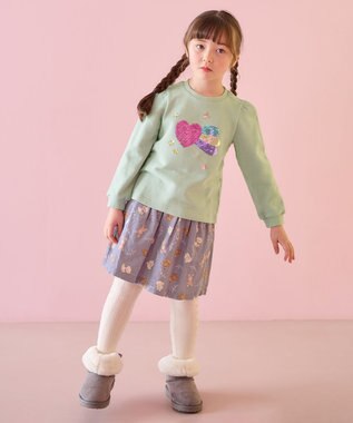 ANY KIDS ミラクルスパンコール トレーナー ミント×流れ星