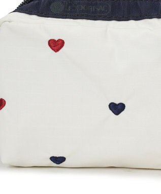 LeSportsac RECTANGULAR COSMETIC/トリコロールハートエンブロイダリー トリコロールハートエンブロイダリー
