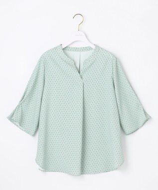 ANY SIS 【洗える】カフリングポイント ブラウス ミントベージュ