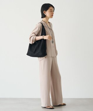 russet ≪A4サイズ収納可能≫メッシュホーボーバッグ(CE-1749) Black/BK
