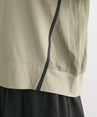 Green Parks グログランテープ配色ドッキングプルオーバー Khaki