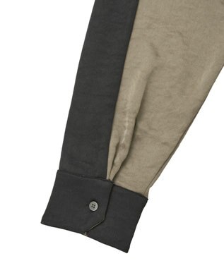 YECCA VECCA ヴィンテージサテンシャツワンピース Khaki