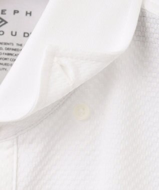 JOSEPH ABBOUD 【オーガニックコットン使用】ブロックサッカーポロシャツ ホワイト系