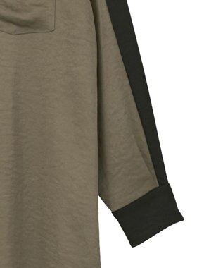 YECCA VECCA ヴィンテージサテンシャツワンピース Khaki