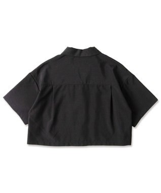 WEGO オープンカラーショートシャツ ブラック