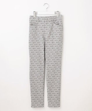 23区GOLF 【WOMEN】エンブレム柄ジャガードスキニーパンツ ライトグレー系5