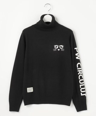PW CIRCULUS 【WOMEN】LEOPARD ジャガードタートルニット ブラック系