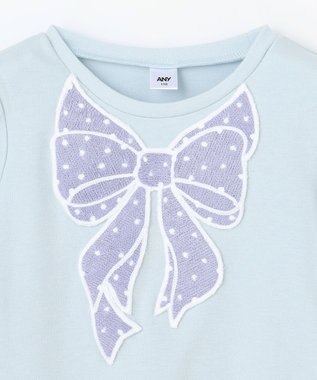 ANY KIDS ドットリボン 長袖Tシャツ サックスブルー