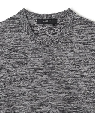 JOSEPH HOMME レクサスムリネ　クルーネックニット ライトグレー系