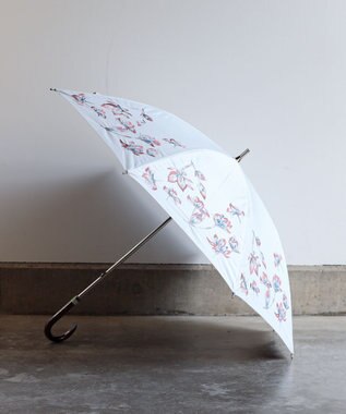 UVカット率99%以上・一級遮光生地・晴雨兼用〉モクレン刺繍の日傘（長