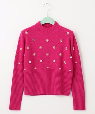 TOCCA 【洗える！】PEARL BOUQUET KNIT プルオーバー フランボワーズ系
