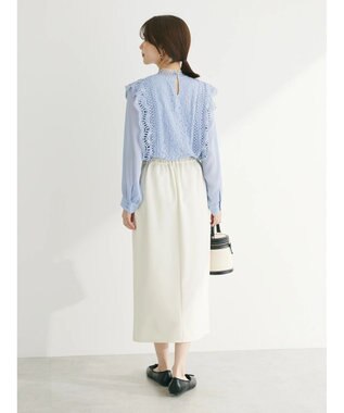 Green Parks 〈選べるきれシル〉Ｉラインロング丈スカート Ivory