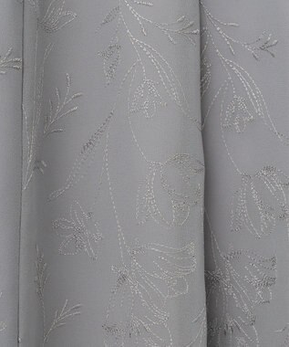 ANY SIS S 【洗える】ラインエンブロイダリー ドレス アイスグレー