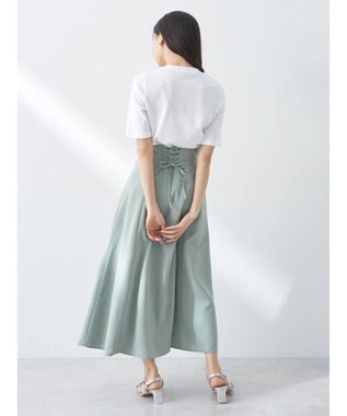 earth music&ecology バックレースアップスカート Mint Green