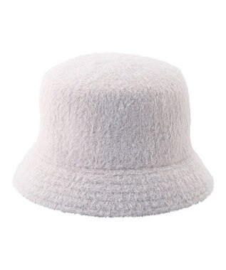 MOONBAT 【洗える】estaa アンゴラ風バケットハット ダークグレー