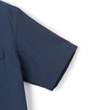 J.PRESS MEN 【遮熱 / 高通気性】ハケメパッチフラップ 半袖シャツ / B.D. ネイビー系