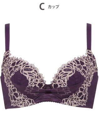 WACOAL 【リボンブラ 脇すっきり】 ブラジャー 脇高設計 着やせシルエット 谷間をメイクしてキープ Gカップまで対応 大きいサイズ レディース BRB433 /ワコール