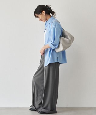 russet レザートライアングル2WAYショルダーバッグ（CE-1814） L.Gray