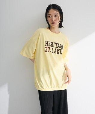 Green Parks カレッジロゴ刺繍５分袖チュニック