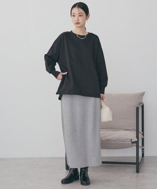 AMERICAN HOLIC サイドZIPスウェットプルオーバー Black