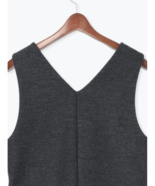 Te chichi ウール混ジャージージャンパースカート チャコールグレー