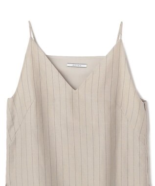 BEIGE， ERYTH / リネンストライプ キャミソール Flax × Bordeaux