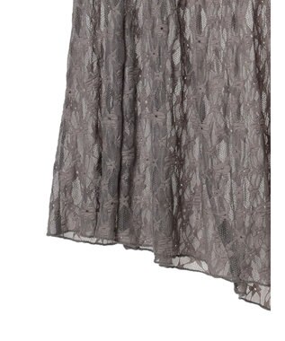 Green Parks ・ＥＬＥＮＣＡＲＥ　ＤＵＥ　レースアシンメトリースカート Charcoal Gray