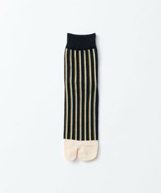 TRICOTE STRIPE TABI SOCKS／ストライプタビソックス 99BLACK
