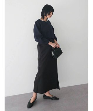 Green Parks パール付ポンチカットプルオーバー Navy