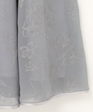 ANY SIS S 【洗える】ラインエンブロイダリー ドレス アイスグレー