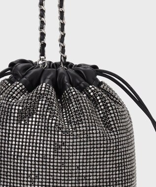 GRACE CONTINENTAL ラインストーンミニバッグ ブラック