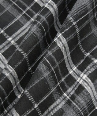 YECCA VECCA チェック柄アシメデザインスカート Black