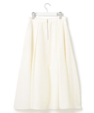 23区 S 【洗える】プレザンスジャカード タックスカート ホワイト系