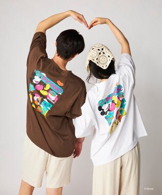 OP／FILA 【Ocean Pacific】ミッキー/水陸両用ビッグTシャツ/ユニセックス