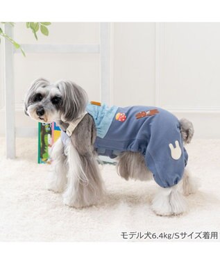 PET PARADISE リサとガスパール 刺繍レース オーバーオール 小型犬 ブルー