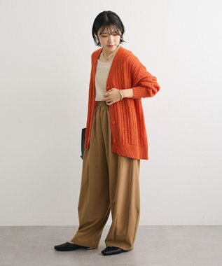 Green Parks シアーニットＶネックカーディガン Orange