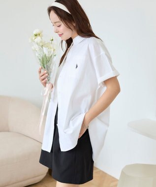 WEGO USPOLOハーフスリーブシャツ ホワイト